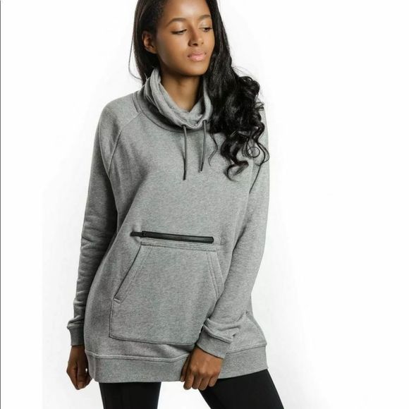 Nike sportswear modern funnel neck sweatshirt size M fits L grey VGUC - Picture 2 of 11